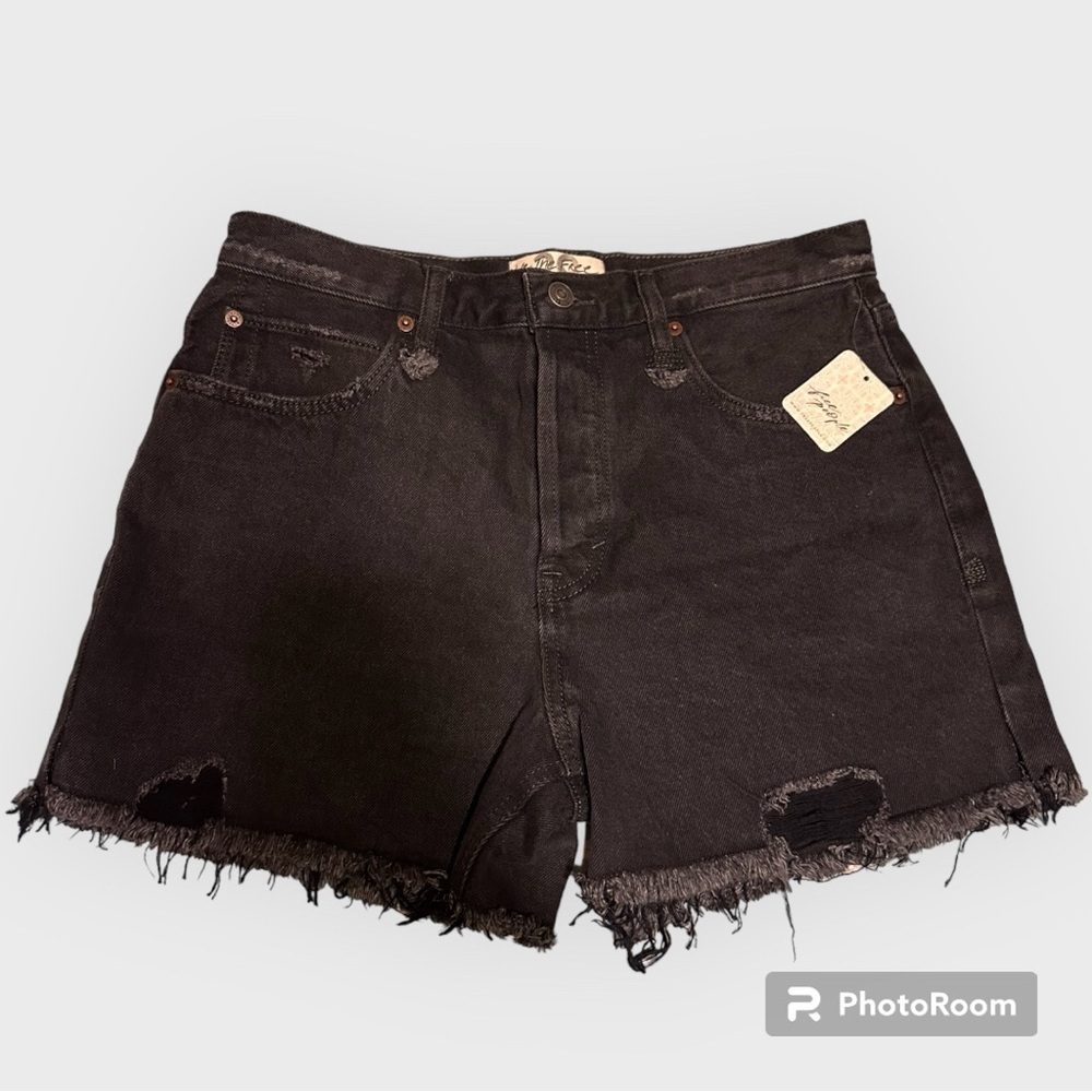 Free People Makai Cut-Off Shorts Black